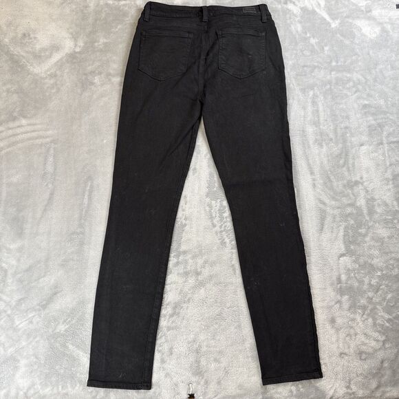 PAIGE WOMEN'S 28 SKYLINE SKINNY SOLID BLACK JEANS CITY CHIC - Picture 8 of 8
